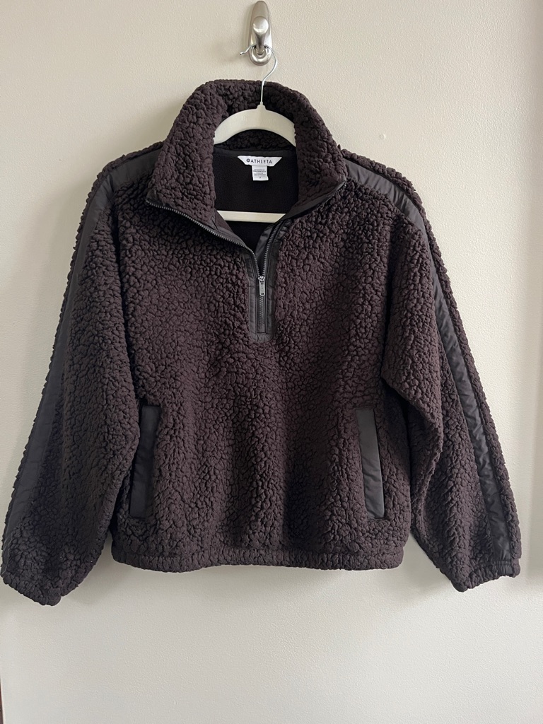 Athleta Cloud Fleece Sweatshirt In Brown Size Small